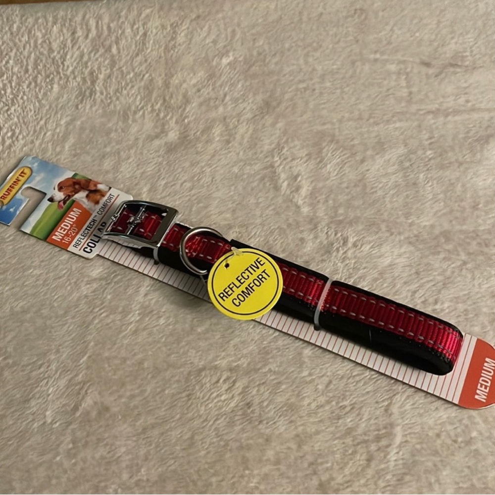 NWT! Westminster Ruffin’ It Medium Reflective Dog Collars!